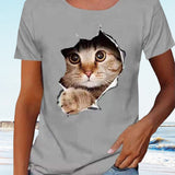 T-shirt avec imprimé chat