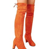 Bottes Élégantes Au-Dessus Du Genou En Daim Synthétique