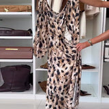 Robe Sexy Col V Imprimée