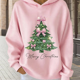 Sweat À Capuche Décontracté Imprimé Noël