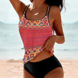Maillot De Bain Sling Imprimé Couvrant Deux-Pièces Triangle