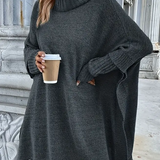 Pull À Col Roulé Avec Manches Chauve-Souris Et Franges