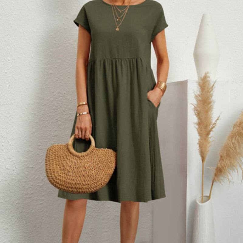 Robe ample à encolure ronde