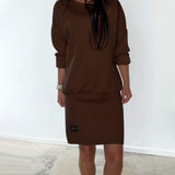 Robe Manches Longues Décontractée Moulante