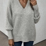 Pull Manche Lanterne Encolure En V
