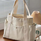 Sac en toile de grande capacité avec doubles poignées