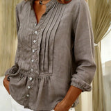 Blouse Urbain-Décontracté Froncé