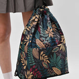 Sac à bandoulière avec cordon de serrage de style ethnique