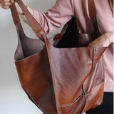 Sacs à main en cuir grande capacité pour femme