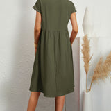 Robe ample à encolure ronde