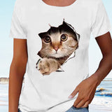 T-shirt avec imprimé chat