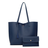 Capacité avec sac à bandoulière à pampilles de couleur unie avec grand
