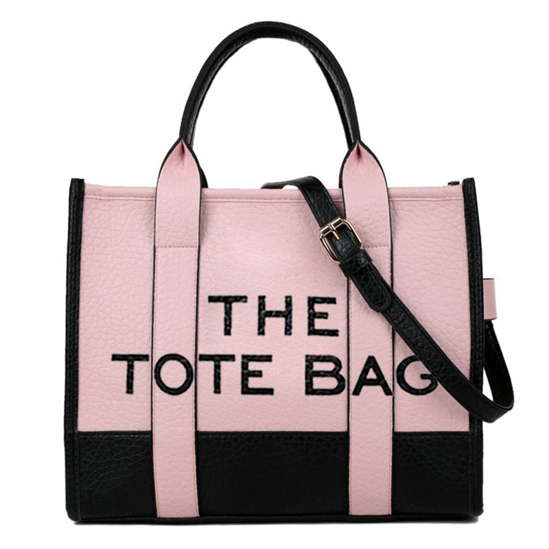 Sac fourre-tout tendance avec coutures bicolores