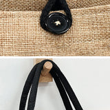 Sac à bandoulière grande capacité en lin portable