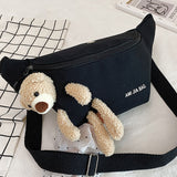 Sac à bandoulière en forme d'ours en peluche