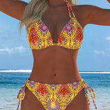 Bikini Coloré Licou Impression