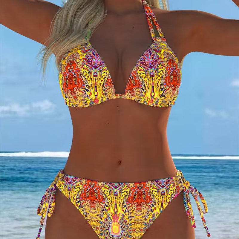 Bikini Coloré Licou Impression