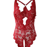 Pyjama sexy en dentelle sans entrejambe