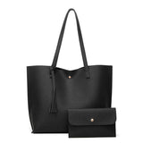 Capacité avec sac à bandoulière à pampilles de couleur unie avec grand