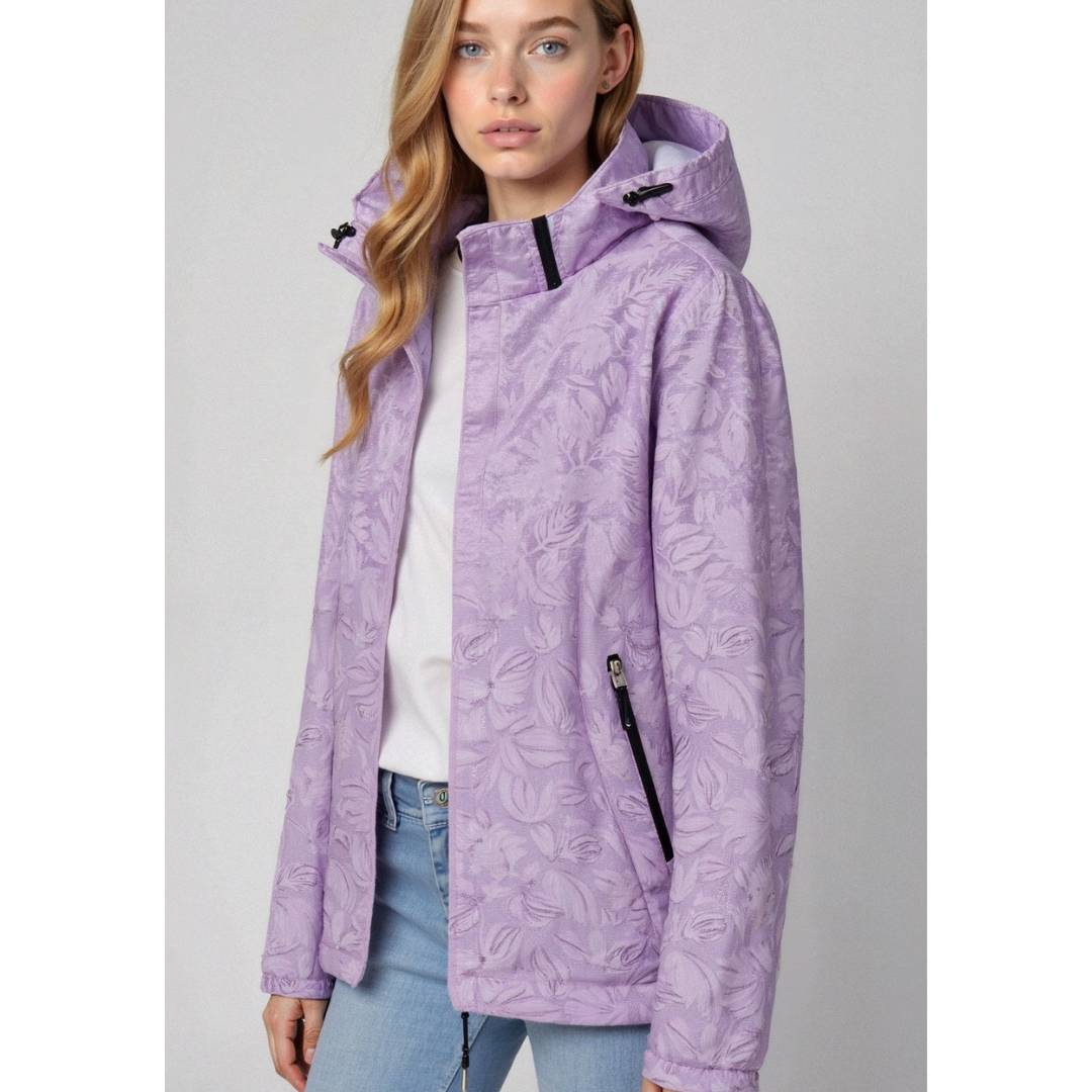 Renata | Veste coupe-vent à capuche avec fermeture éclair frontale pour femme