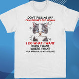 T-shirt décontracté imprimé lettre chat