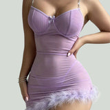 Ensemble De Nuisette Sexy Transparente Slim Fit À Jarretelles Tentant