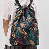 Sac à bandoulière avec cordon de serrage de style ethnique