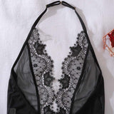 Lingerie Une-Pièce Transparente Dos Nu Avec Découpes