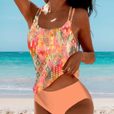 Maillot de bain tankini imprimé