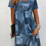 Robe Tendance Imprimée Décontractée