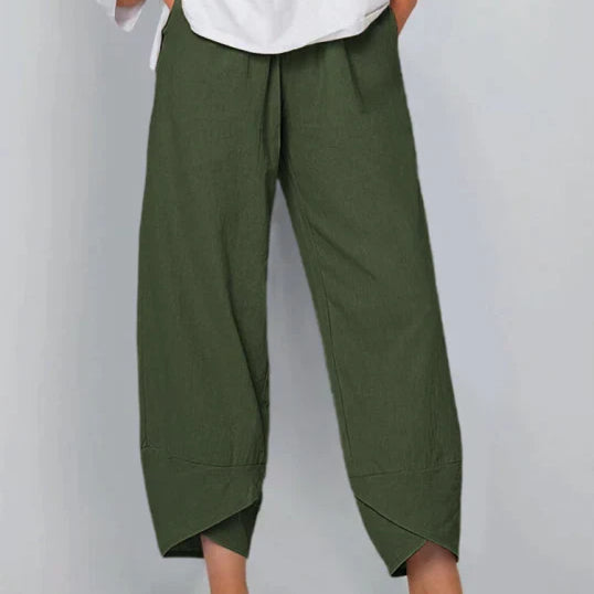 Cinzia | Pantalon large en lin pour femme