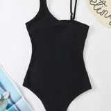 Maillot De Bain Sexy Découpé Épaules Dénudées Une Pièce