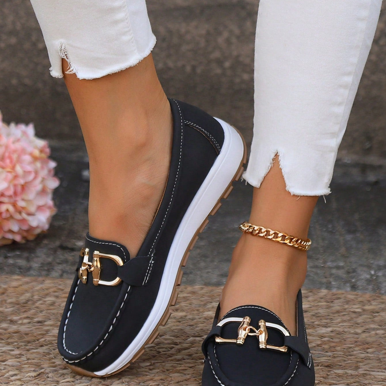 Emelia | Mocassins Plat avec Boucle