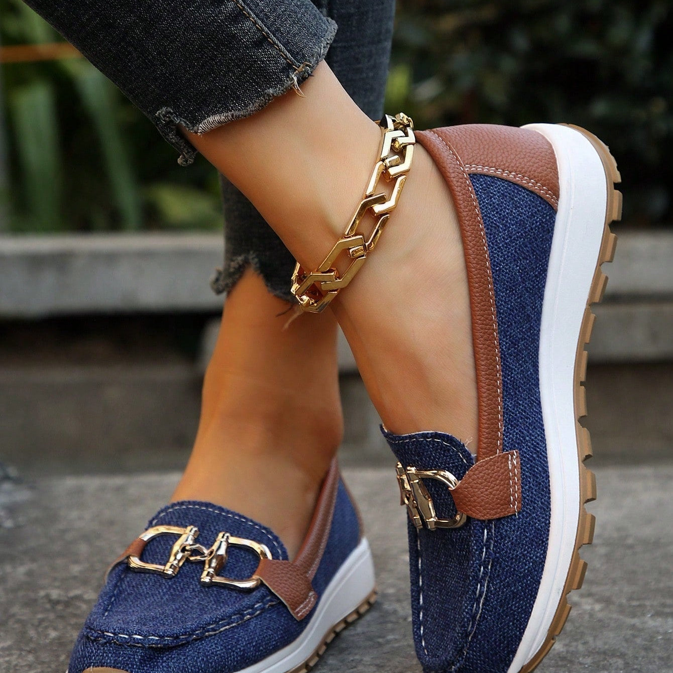 Emelia | Mocassins Plat avec Boucle
