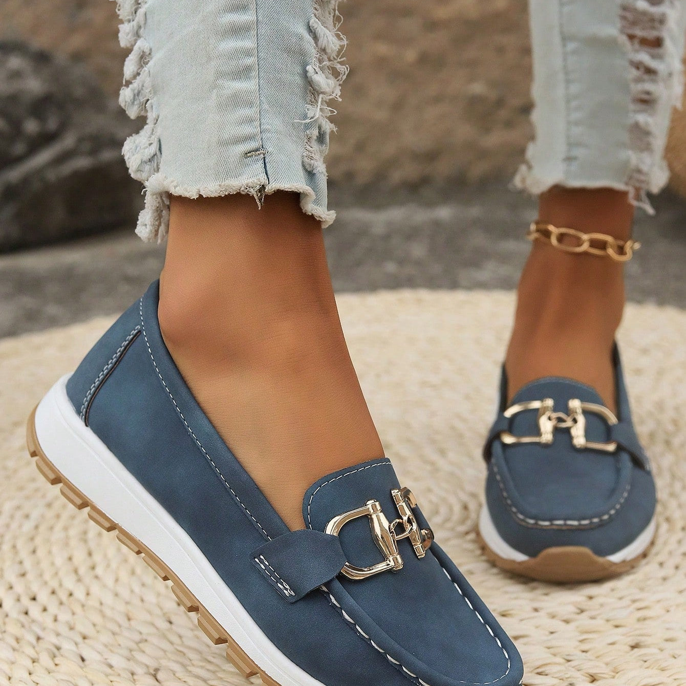 Emelia | Mocassins Plat avec Boucle
