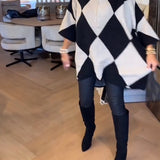 Pull Col Montant Argyle Irrégulier