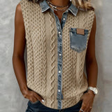 Débardeur Patchwork Denim Mode