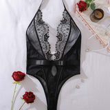 Lingerie Une-Pièce Transparente Dos Nu Avec Découpes