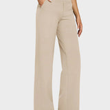 Pantalon Femme Taille Haute Extensible Décontracté Yoga Jambe Large