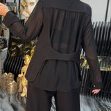 Manteau Élégant Uni Col