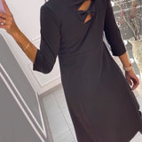 Robe unie avec nœud au dos