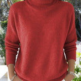 Pull Col Roulé Style Décontracté