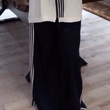 Ensemble deux pièces à capuche et rayures