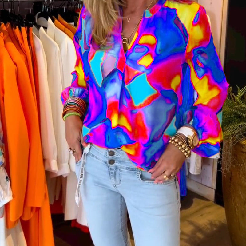 Chemises à manches longues et style décontracté coloré
