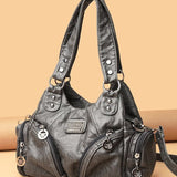 Sac à main messenger en cuir souple vintage