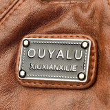 Sac à main messenger en cuir souple vintage