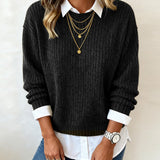 Pull À Col Chemise Avec Design Patchwork