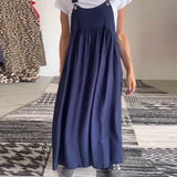 Robe décontractée couleur unie à bretelles