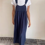 Robe décontractée couleur unie à bretelles