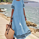 Robe Tendance Vacances Manches Courtes